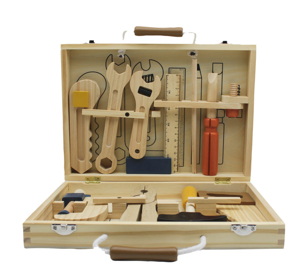 Wooden Tool Box - 11 pieces
