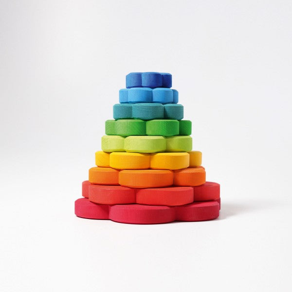 Grimm's - Rainbow Flower Stacking Tower